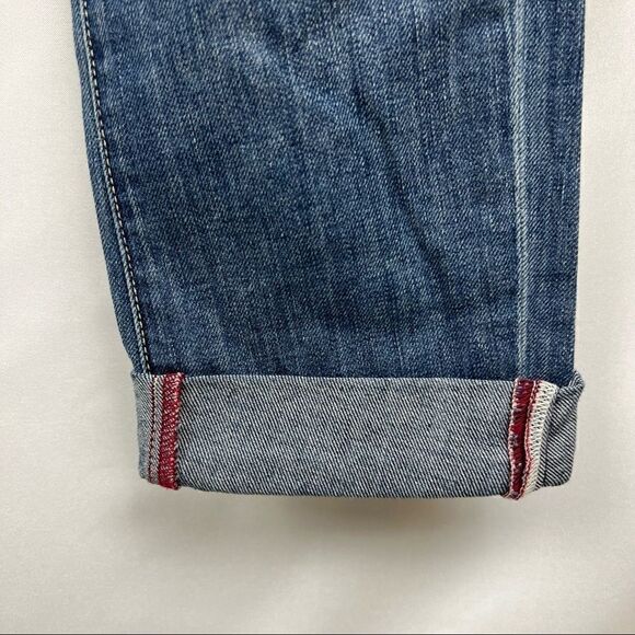 PAIGE Destroyed Riley with Knee Slash Straight Rolled Hem Jeans Brand New! - Picture 3 of 12